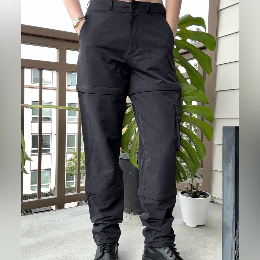Outdoor Voices Black Convertible Track Pants with Cargo Pocket - Picture 5 of 6